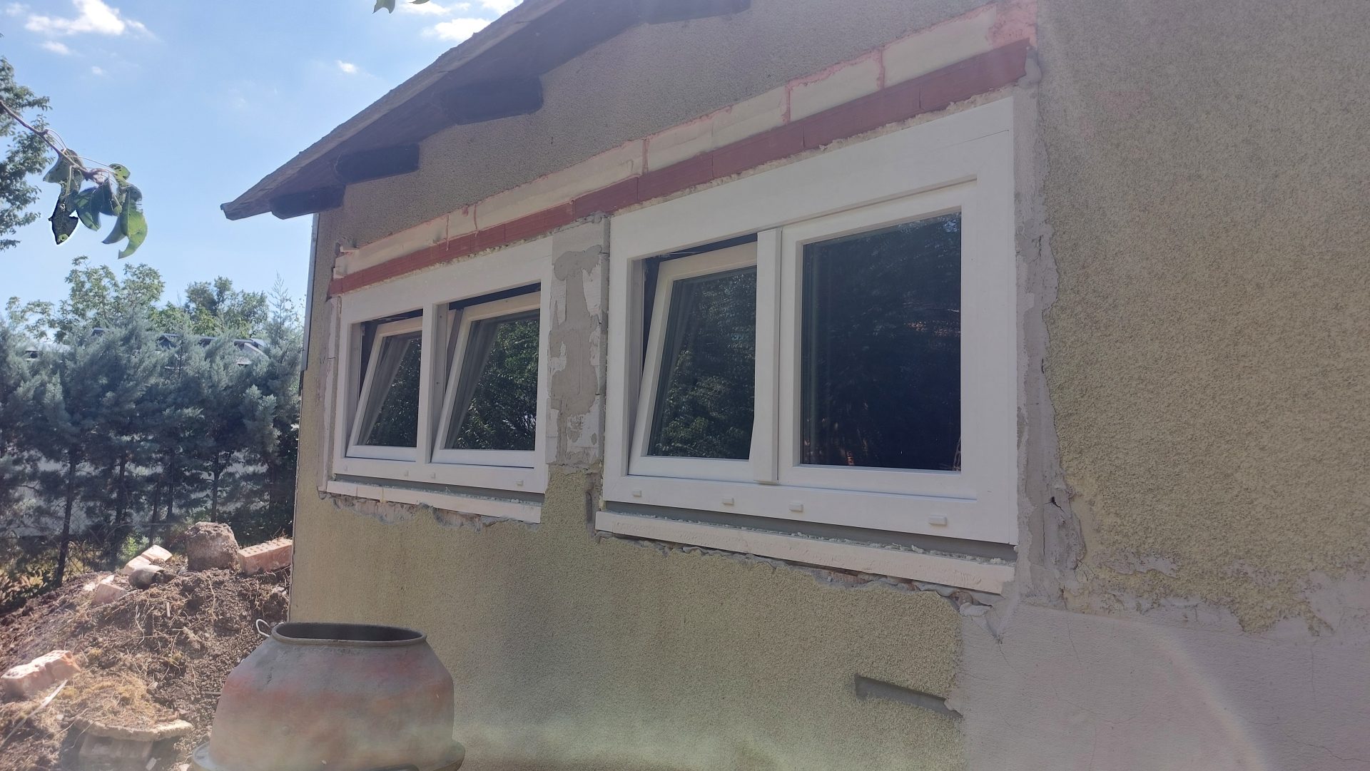 Hevestherm Green 76 műanyag ablakok beépítés után a balatoni nyaralón